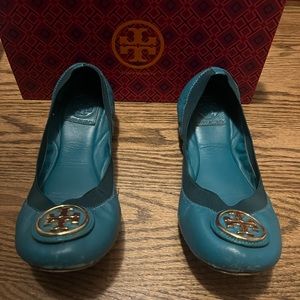Teal Tory Burch Ballet Flats Size 9